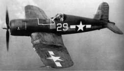 Vought F4U Corsair single-seat fighter, carrier-operable fighter bomber