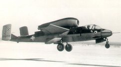 Narrow track of the Heinkel He 162 Salamander