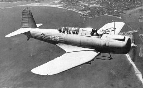 Vought SB2U Vindicator single-seat fighter, carrier-operable fighter bomber